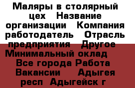 Маляры в столярный цех › Название организации ­ Компания-работодатель › Отрасль предприятия ­ Другое › Минимальный оклад ­ 1 - Все города Работа » Вакансии   . Адыгея респ.,Адыгейск г.